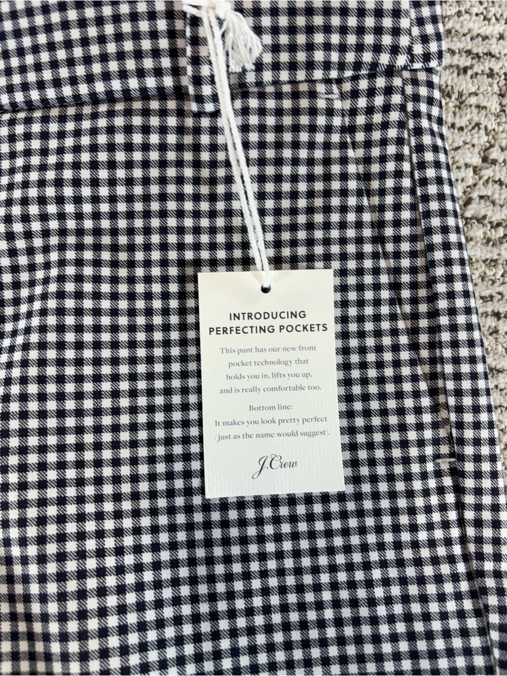NWT J. Crew Women’s Size 2 Black-White Gingham Checkered Cameron Pants - Picture 2 of 11